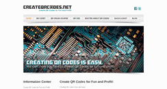 Desktop Screenshot of createqrcodes.net